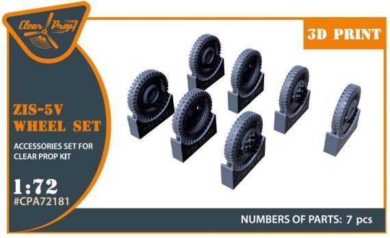 1/72 ZiS-5V wheel set type 1 for Clear Prop
