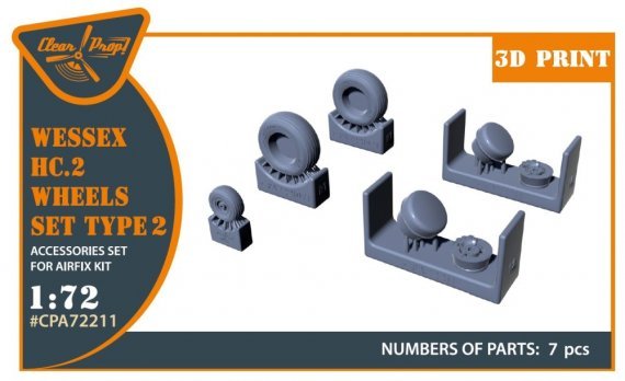 1/72 Wessex HC.2 wheel set type 2 for Airfix