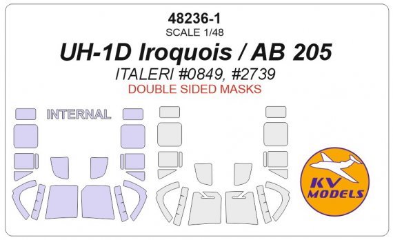 1/48 Bell UH-1D Iroquois / AB-205 paint masks