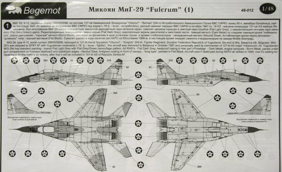1/48 Mikoyan MiG-29 Fulcrum family Part 1