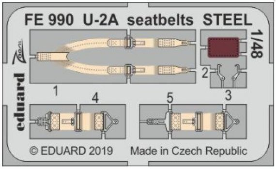 1/48 U-2A seatbelts STEEL