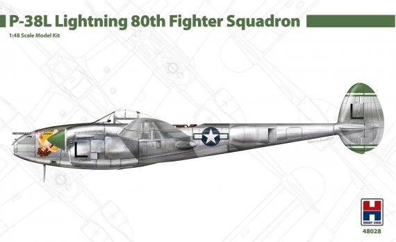 1/48 Lockheed P-38L Lightning 80th Fighter Squadron