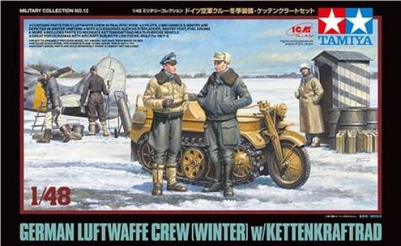 1/48 German Luftwaffe Crew with Kettenkraftrad