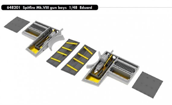 1/48 Supermarine Spitfire Mk.VIII gun bays (for Eduard)