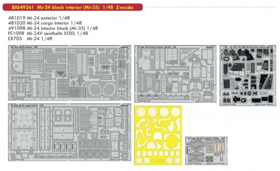 1/48 Mi-24 black interior BigEd set