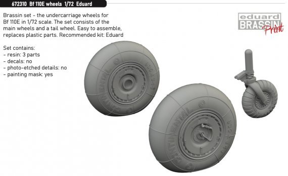 Brassin 1/72 Bf 110E wheels
