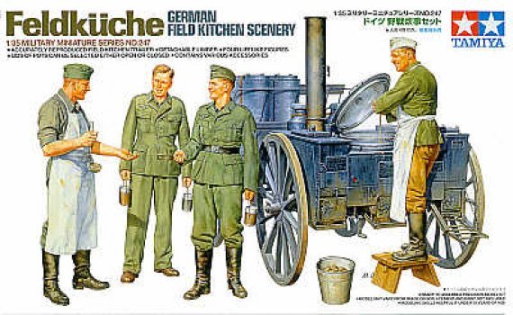 1/35 German Field Kitchen with 4 figures