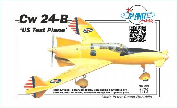 Planet Models 1/72 Curtiss-Wright CW-24B US Testflugzeug