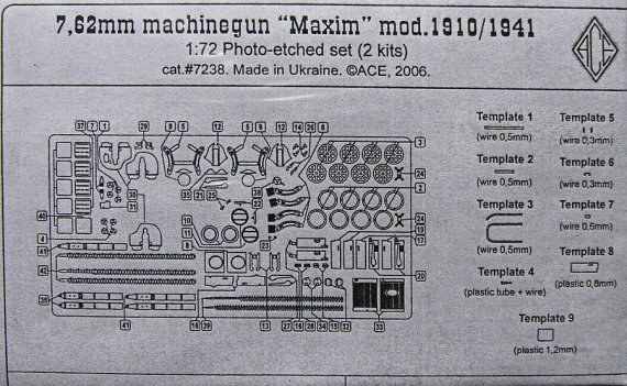 1/72 7,62mm Machine Gun MAXIM mod.1910/1941