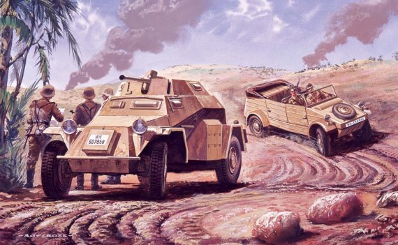 1/76 German Reconnaisance Set Sd.Kfz.222 and Kubelwagen