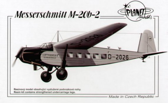 Planet 1/72 Messerschmitt M-20b-2 Kit Resina