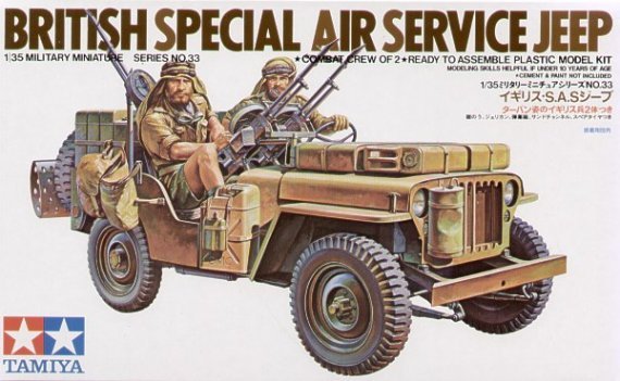 Tamiya 35033 Willys Jeep SAS 1/35 mit Figuren