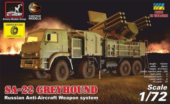 1/72 ZPRK 96K6 Pantsir-C1 , Soviet AA weapon system