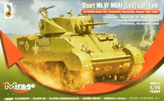 1/72 Stuart Mk.VI M5A1 Late Light Tank, Aug.1944
