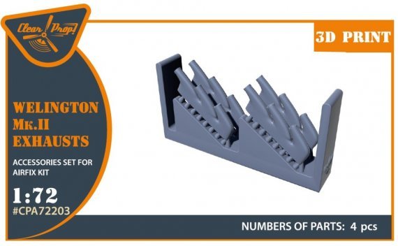 1/72 Welington Mk.II exhausts for Airfix