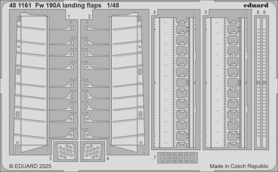 1/48 SET Fw 190A landing flaps for Eduard