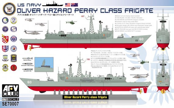 1/700 Uss Oliver Hazard Perry Class Frigate