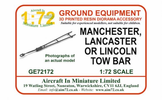1/72 Avro Lancaster Tow Bar for Airfix and Hasegawa