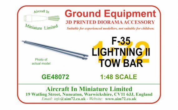 1/48 Lockheed-Martin F-35A Lightning II Tow Bar