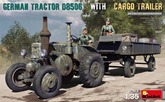 1/35 German Tractor D8506 with Cargo Trailer