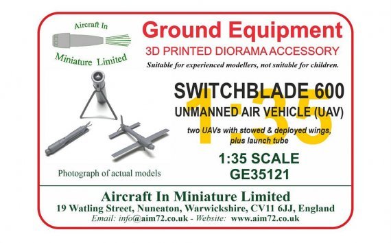 Switchblade 600 UAV Drone 1/35 Kit 2 v�hicules + tube