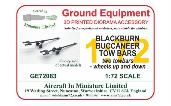 1/72 Buccaneer tow bars wheels up and down