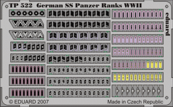 German SS Panzer Ranks WWII