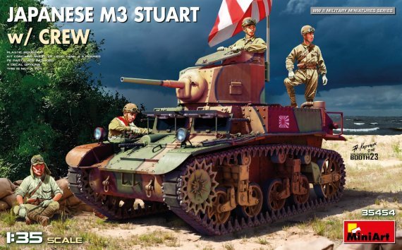 1/35 Japanese M3 Stuart with Crew 5 figure