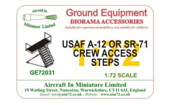 1/72 Lockheed SR-71 Crew Access Steps