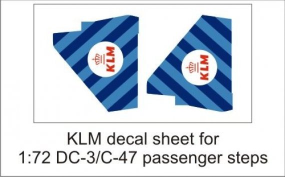 1/72 KLM decal sheet DC-3 pax steps