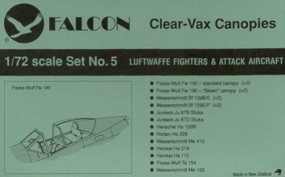 Falcon 1/72 Luftwaffe WWII Part 1 - Canopies vacuform�es