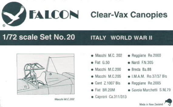 Falcon 1/72 Italian Fighters II - Verri�res vac-form