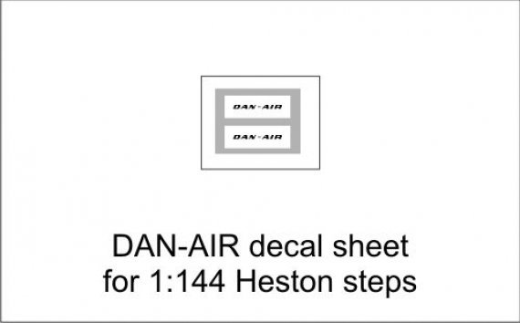 1/144 Dan-Air decal sheet for 1:144 Heston steps.