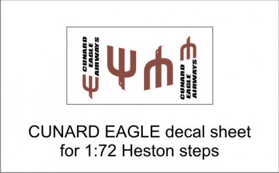 1/72 Cunard Eagle) decal sheet for 1:72 Heston steps.