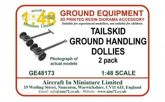 AIM Tailskid Ground Handling Dollies 1/48 2 Pack