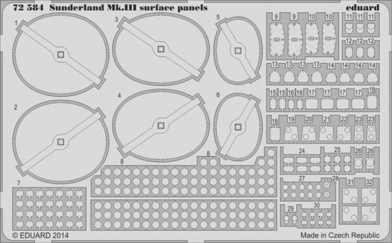 SET Sunderland Mk.III surface panels (ITAL)