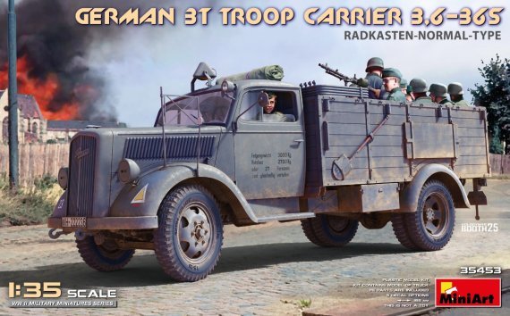 1/35 German 3t Troop Carrier 3,6-36S Radkasten