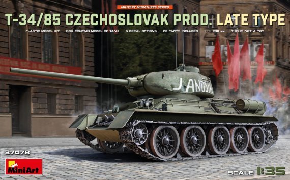 1/35 T-34-85 Czechoslovak production Late 6x camouflages