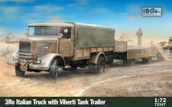 IBG Models 1/72 Camion Italiano 3Ro con Rimorchio Viberti