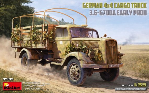 MiniArt 1/35 Camion cargo tedesco 3t 4x4 3.6-6700A