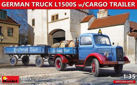 1/35 German truck l1500s with cargo trailer