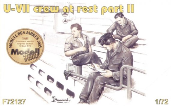 CMK 1/72 Equipage U-Boot Type VIIc 3 Figurines au Repos Set 2