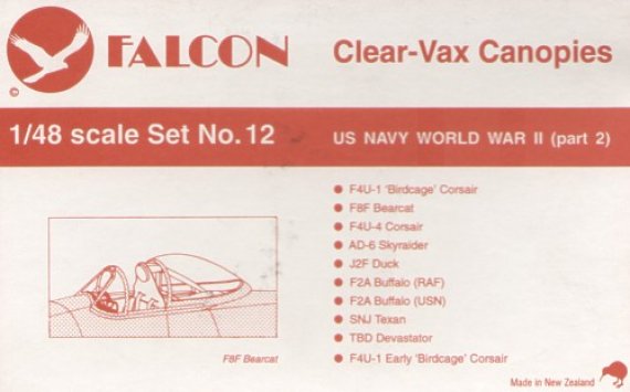 Falcon 1/48 USN WWII Part 2 Canopies Verre