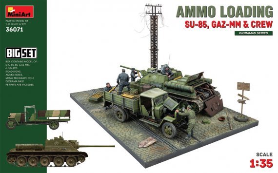 1/35 Ammo Loading SU-85, GAZ-MM & Crew, BIG SET