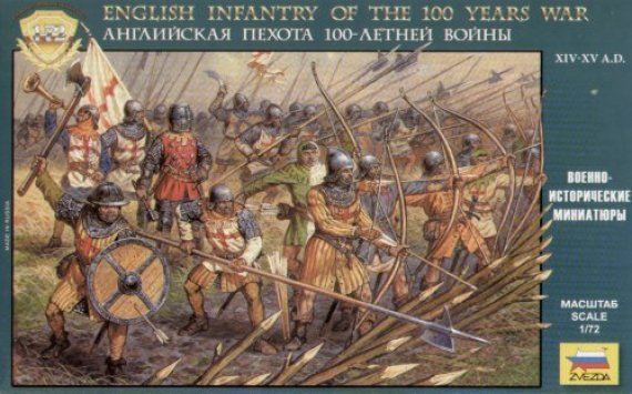 1/72 English Infantry of the 100 Years War