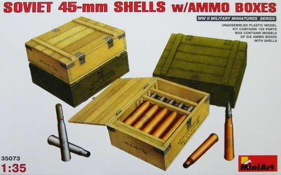 1/35 Soviet 45mm Shells w/ Ammo Boxes