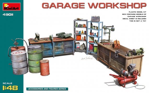 1/48 Garage Workshop includes decals