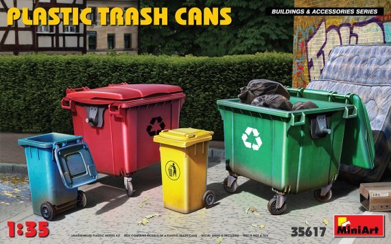 1/35 Plastic trash cans