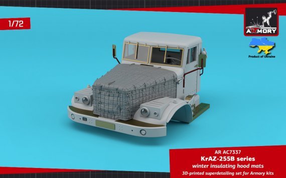 1/72 KrAZ-255B Soviet 6x6 cargo truck winter insulating hood