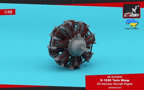 1/48 R-1830 Twin Wasp aircraft engine